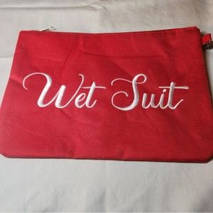 Wet Suit Zippered Storage Bag Red swim suit pouch
